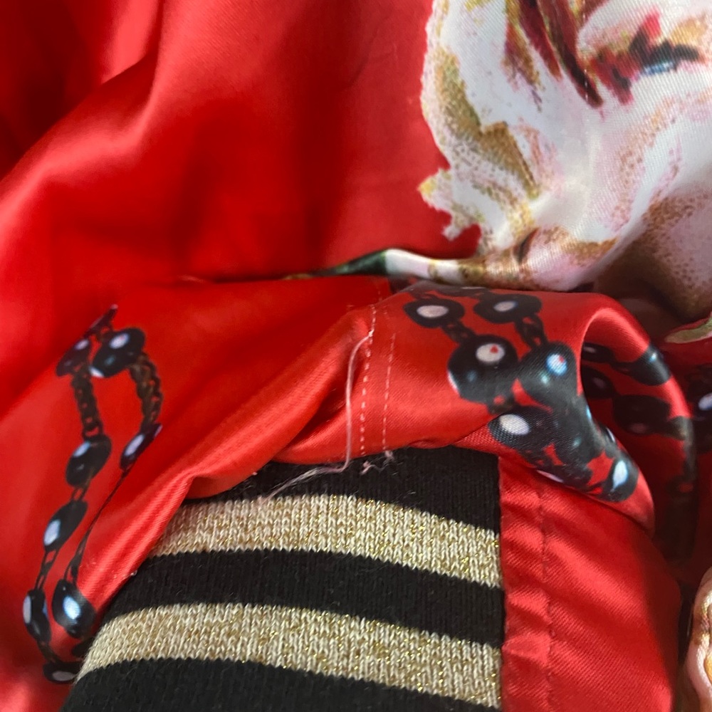 Civil Regime limited edition red satin Virgin Mary rosary satin bomber jacket - Picture 8 of 16